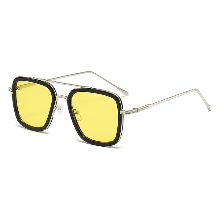 Women's fashionable square sunglasses with glamorous metal frame Kalsten