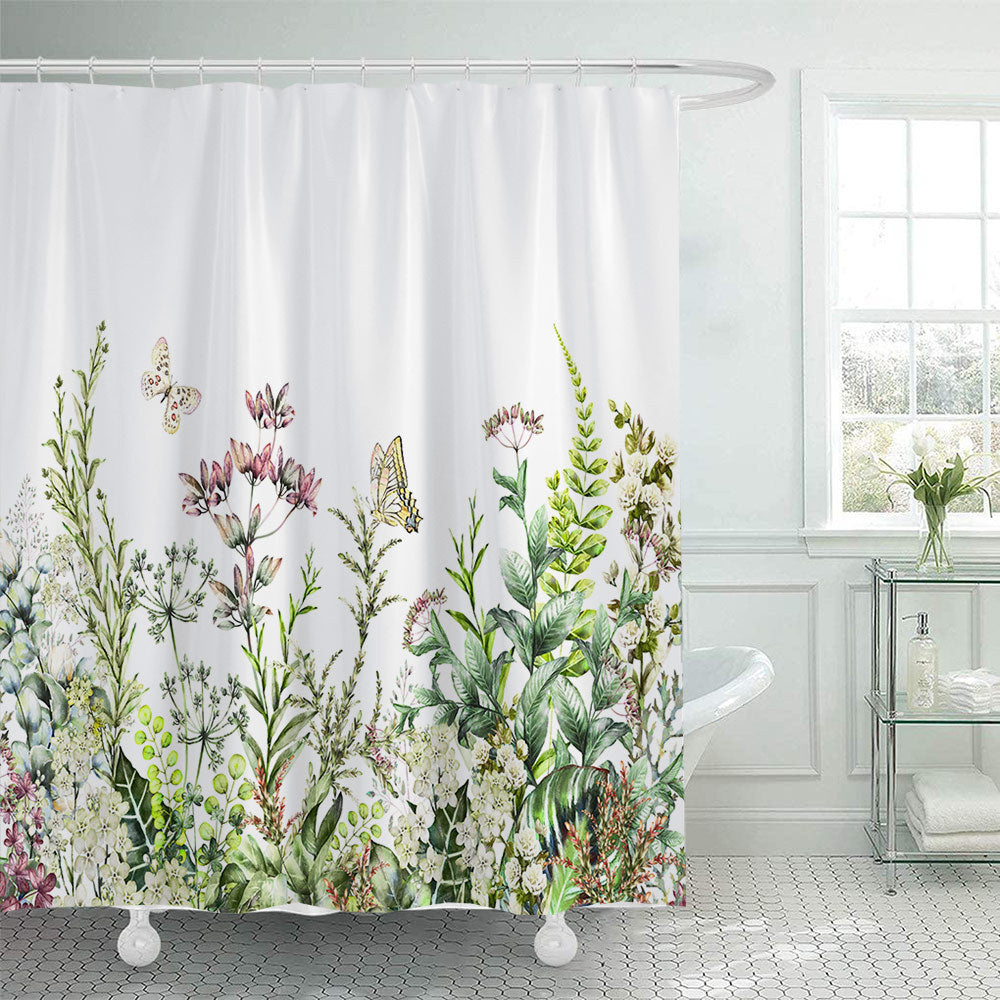Botanical Illustration Shower Curtain Kalsten