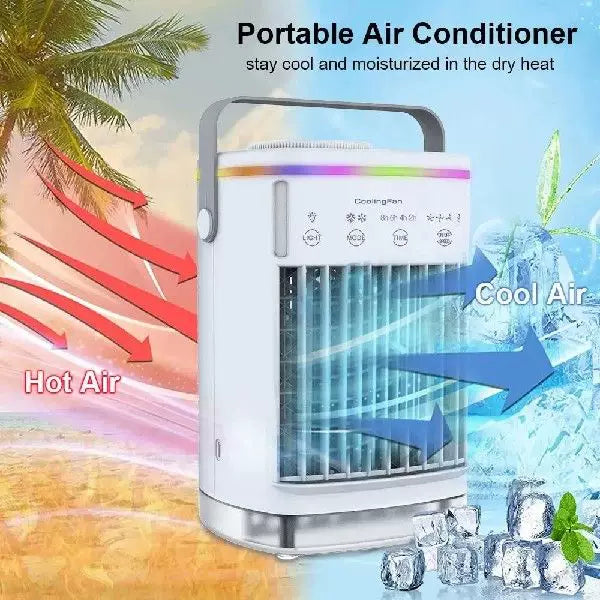 Unisex one size compact USB rechargeable vaporizer personal air cooler with removable water tank and carrying handle Kalsten