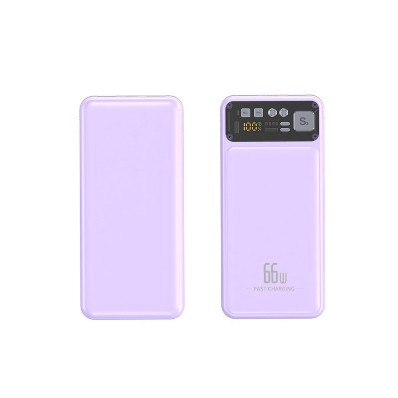 Power bank with integrated cable system and digital charging display Kalsten