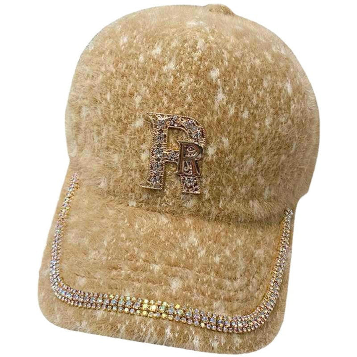 Women's Luxurious Fleece Embellished Baseball Cap Kalsten