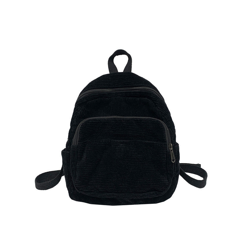 Corduroy Textured School Backpack Kalsten