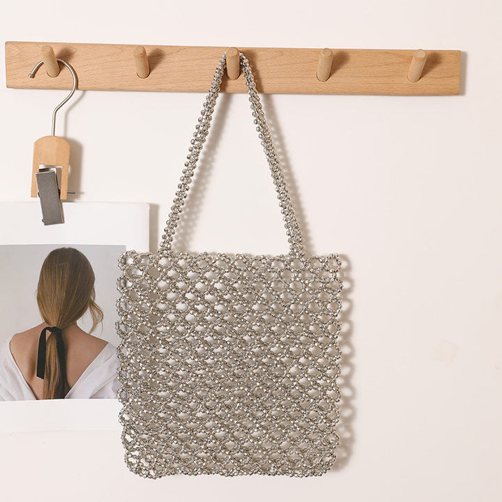 Sparkling Net Handbag Made of Braided Material Kalsten