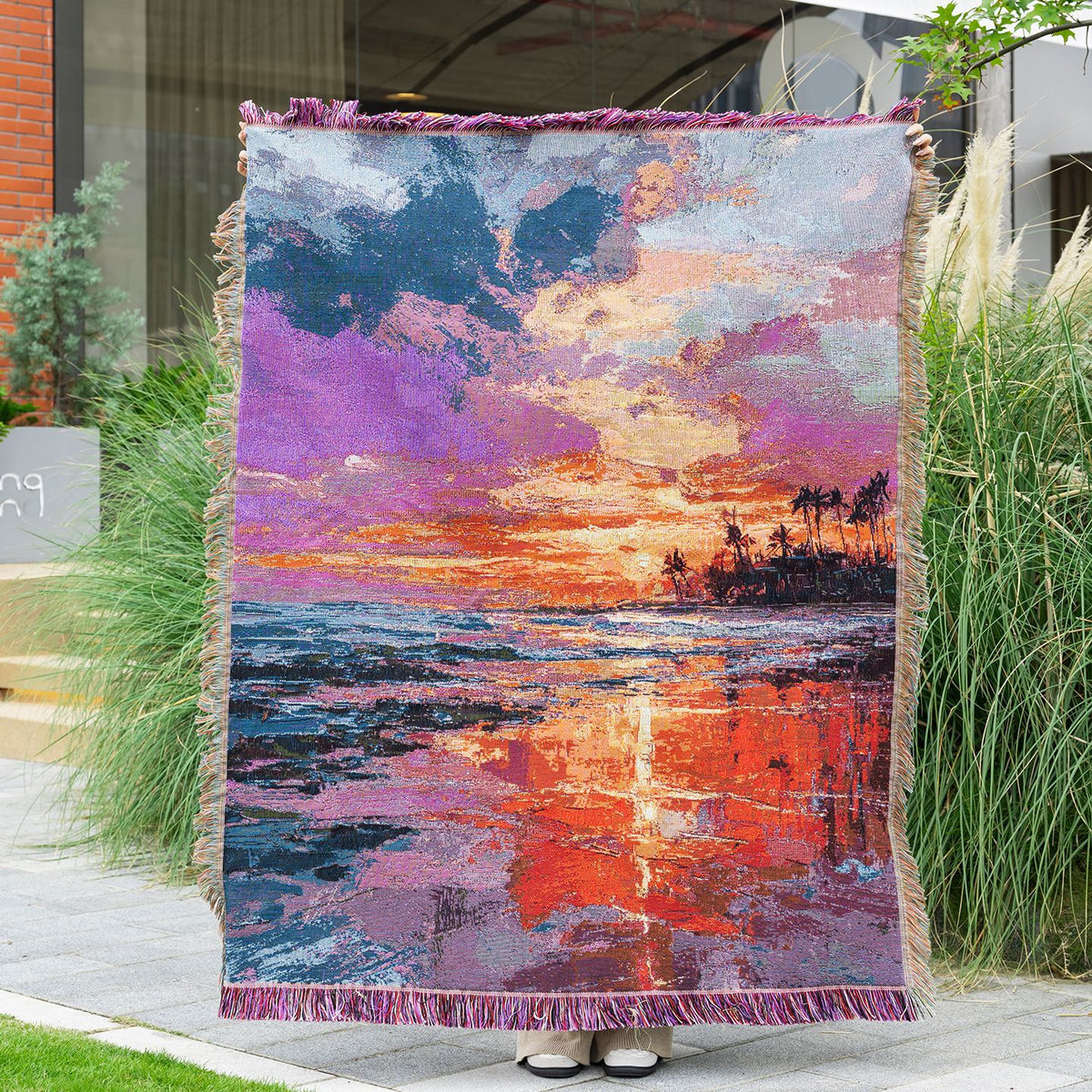 Artistic Scenic Landscape Throw Blanket