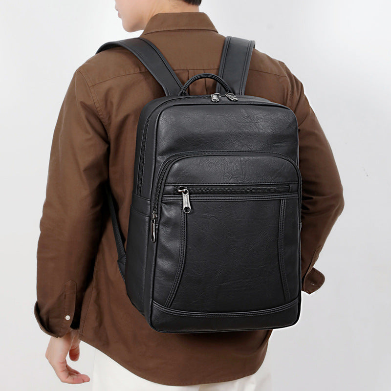 Elegant Backpack Made of Faux Leather with Multiple Compartments Kalsten