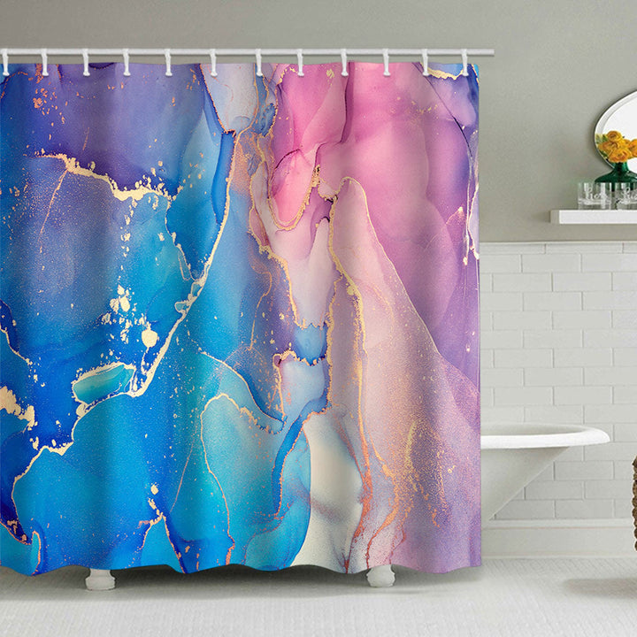 Artistic Marble Design Shower Curtain Kalsten