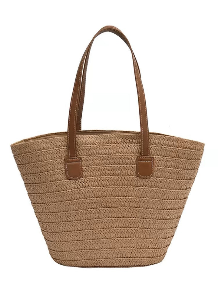 Handcrafted Beach Bag Made of Natural Material with Sturdy Handles Kalsten