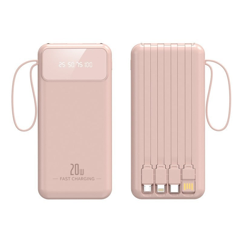 Powerbank with multifunctional charging cables and digital charging display Kalsten