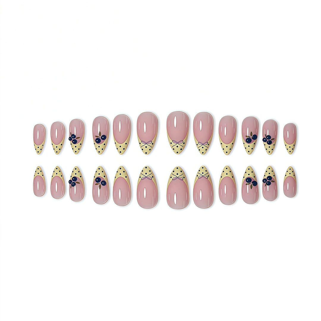 Artistic Floral Accent Press-On Nails Kalsten