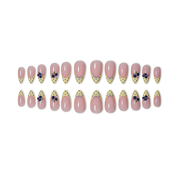 Artistic Floral Accent Press-On Nails Kalsten