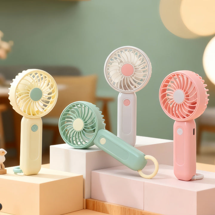 Women Portable Mini Handheld Fan with Powerful Battery and USB Charging Function Kalsten