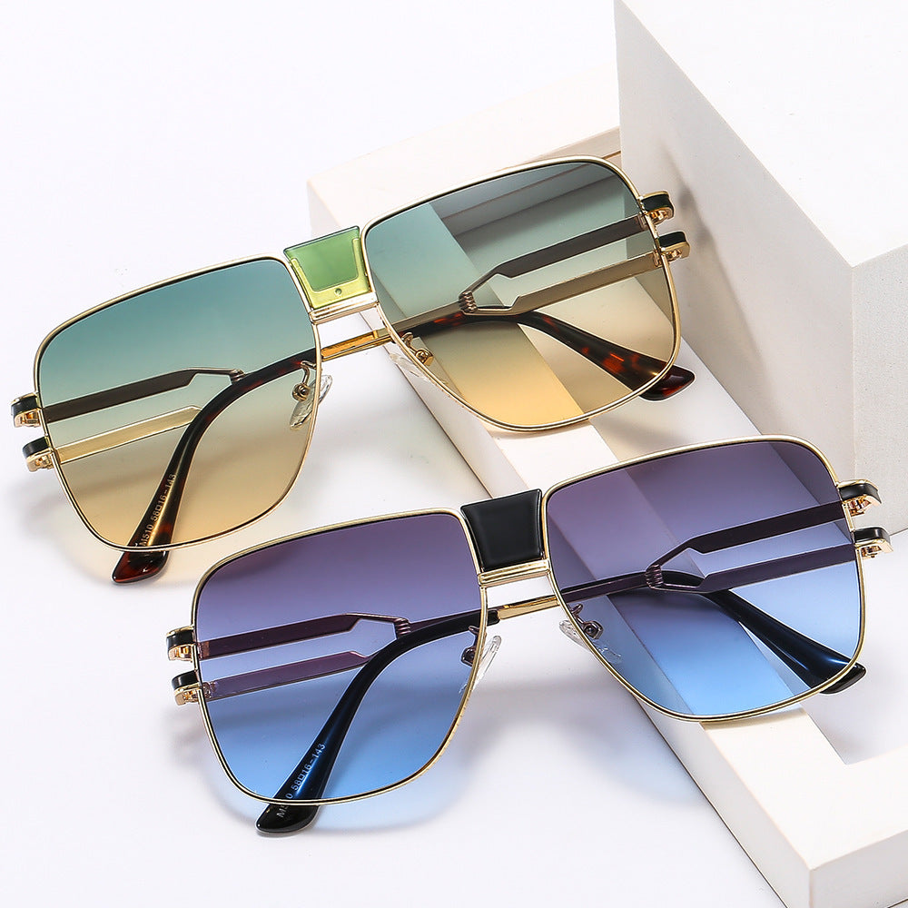 Women modern square sunglasses with elegant metal frame Kalsten