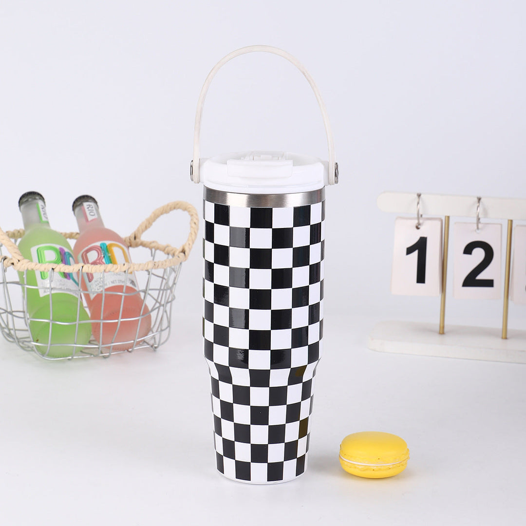 Ladies thermos cup with practical carrying handle from Kalsten