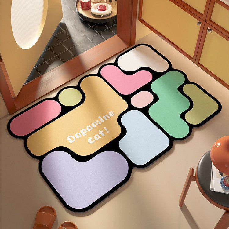 Decorative Abstract Design Area Mat Kalsten
