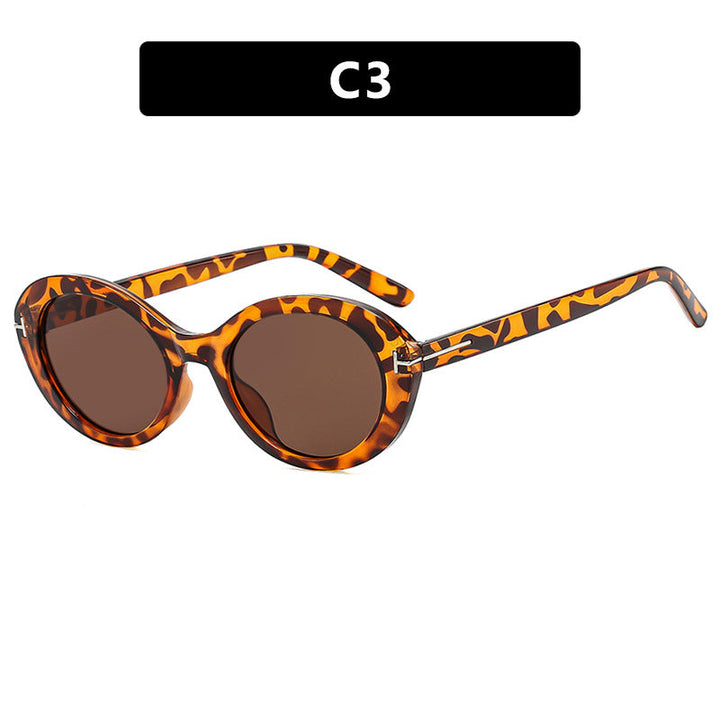 Ladies fashionable sunglasses with innovative oval frame and UV protection Kalsten