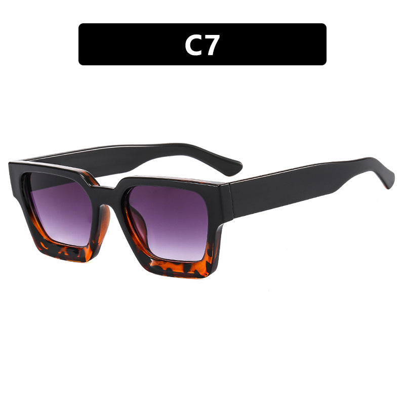 Ladies fashionable square sunglasses with sturdy frame and yellow lenses Kalsten