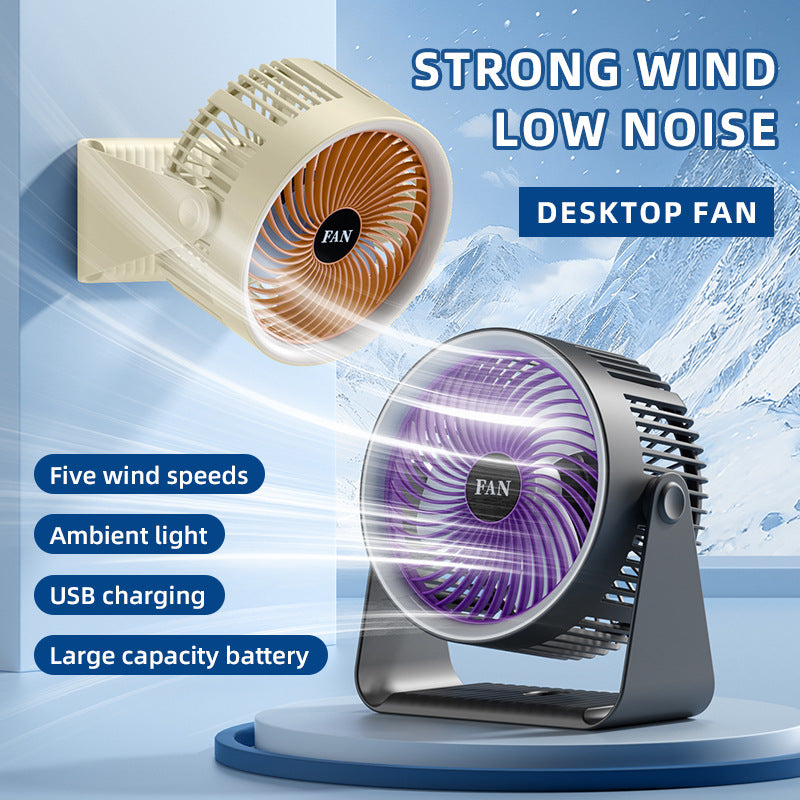 Unisex USB Rechargeable Multifunctional Desk Fan Kalsten