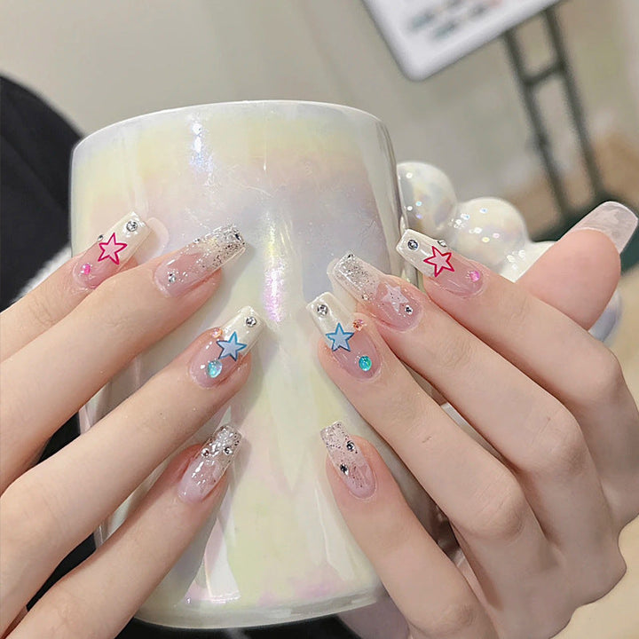 Elegant Heart Design Artificial Nails Kalsten