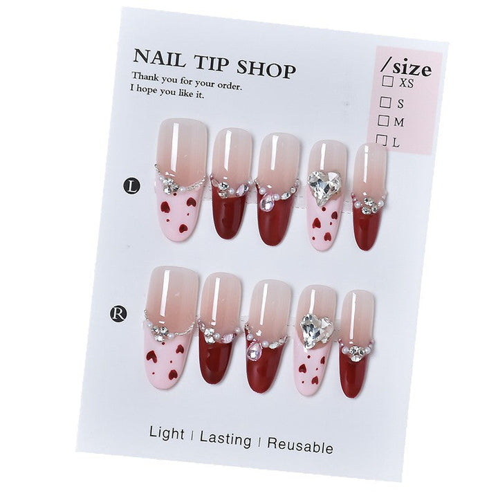 Glamorous Rhinestone-Embellished Stiletto Press-On Nails Kalsten