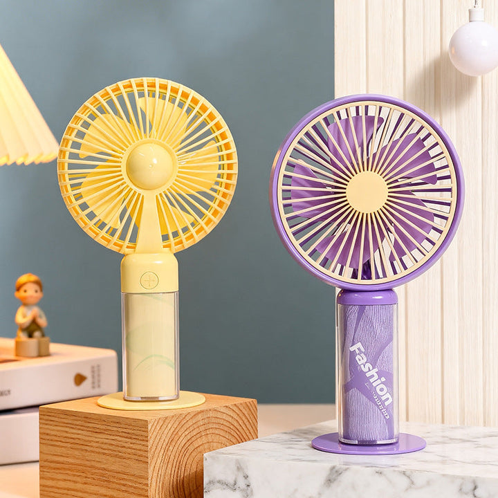 Cooling compact portable rechargeable handheld fan with detachable stand and USB charging Kalsten
