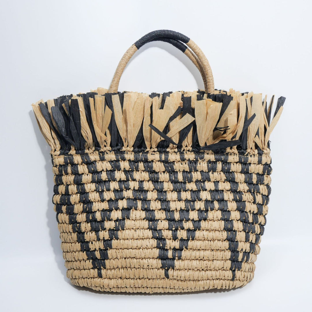 Basket bag with fringe accents Kalsten