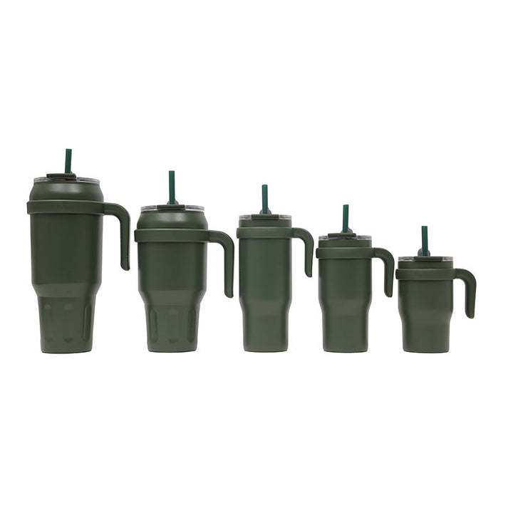 Women's Insulated To-Go Cup with Ergonomic Handle and Flexible Straw Kalsten