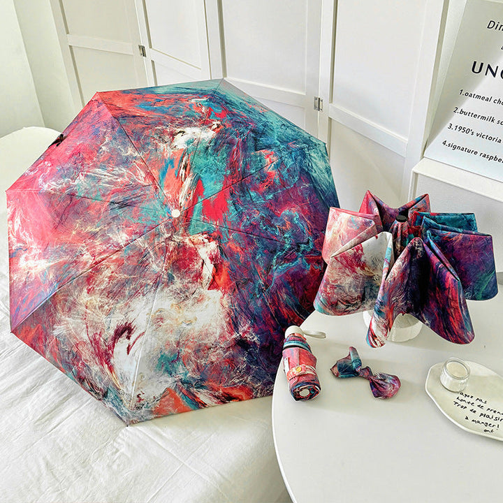 Women's Folding Umbrella with Creative Art Design Kalsten
