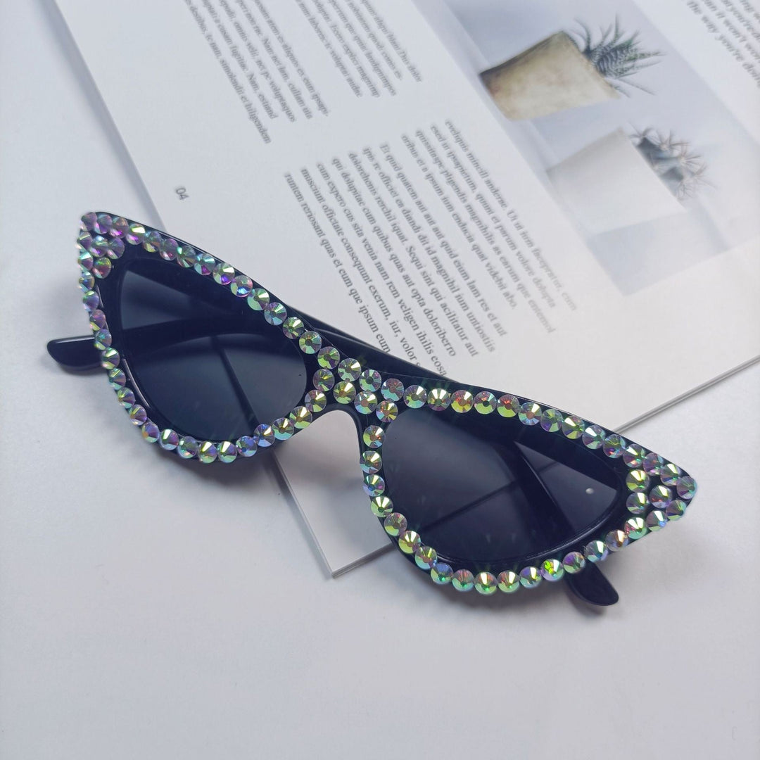 Women's Cat-Eye Sunglasses with Sparkling Crystal Trimming Kalsten