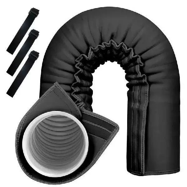 Unisex one size insulated flexible exhaust pipe sleeve with Velcro safety strap for portable air conditioners and dryers Kalsten
