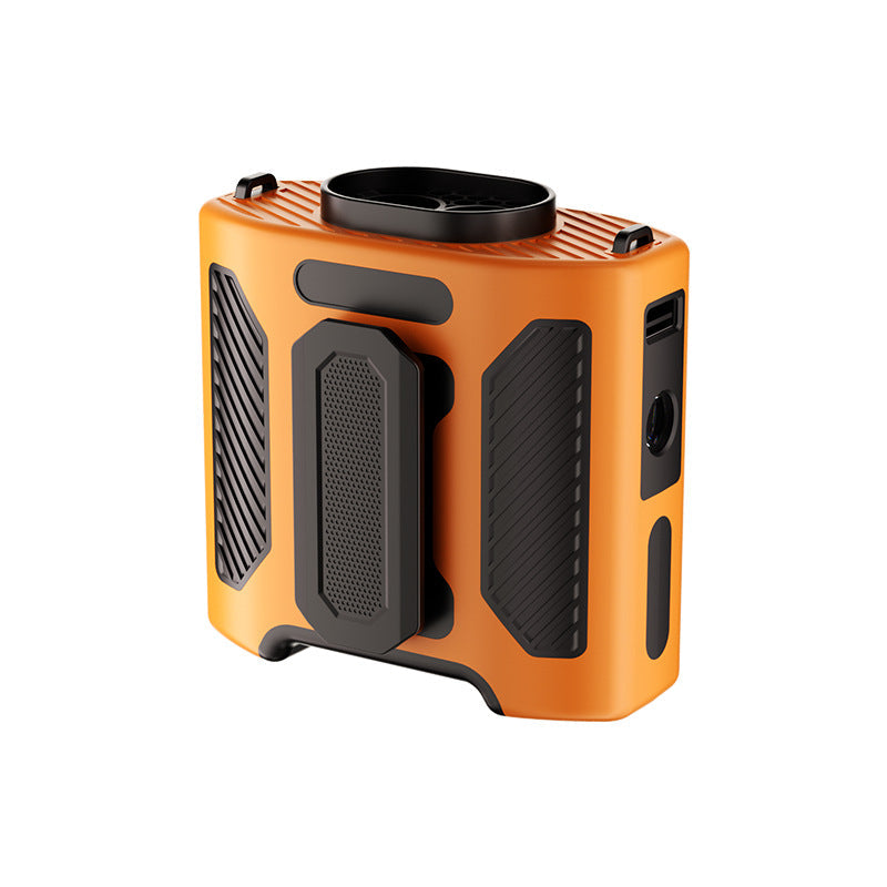 Cooling portable dual-channel rechargeable clip-on wearable cooling fan with emergency light and USB charging Kalsten