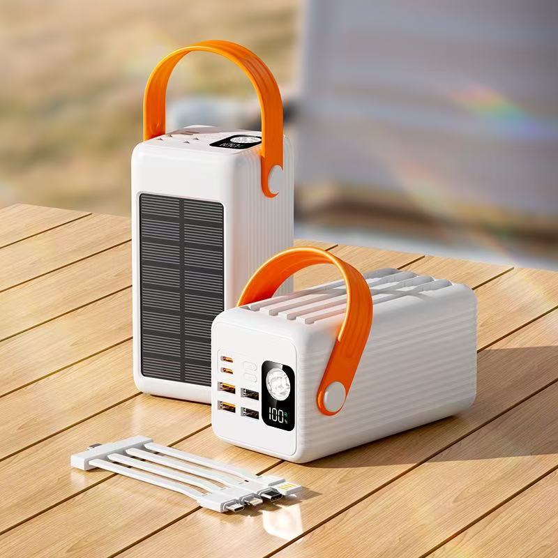 Portable Solar Power Bank with Integrated LED Light and Fast Charging Function Kalsten