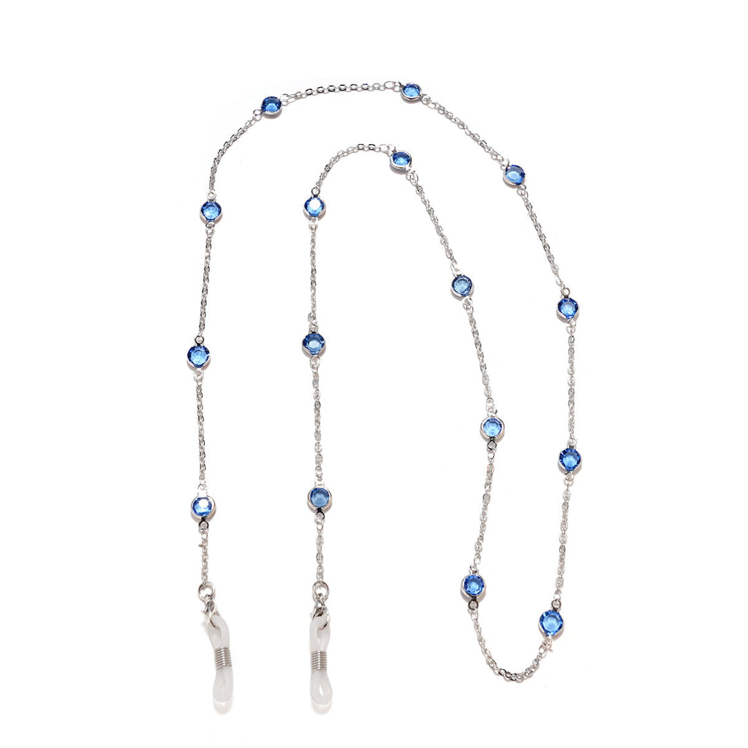 Elegant Crystal-Embellished Eyewear Chain kalsten