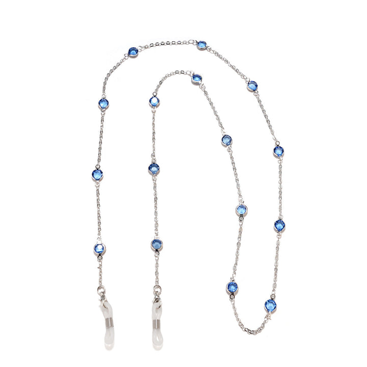 Elegant Crystal-Embellished Eyewear Chain kalsten