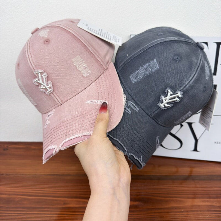 Men's Distressed Denim Adjustable Baseball Cap Kalsten