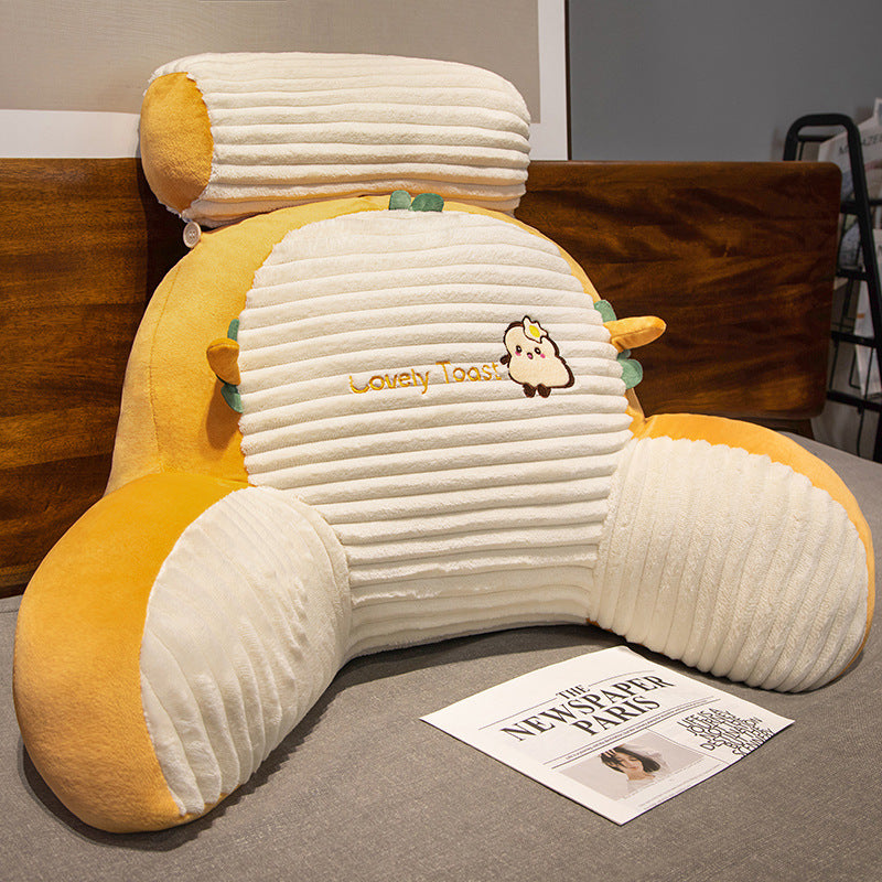 Plush back support pillow in toast design Kalsten