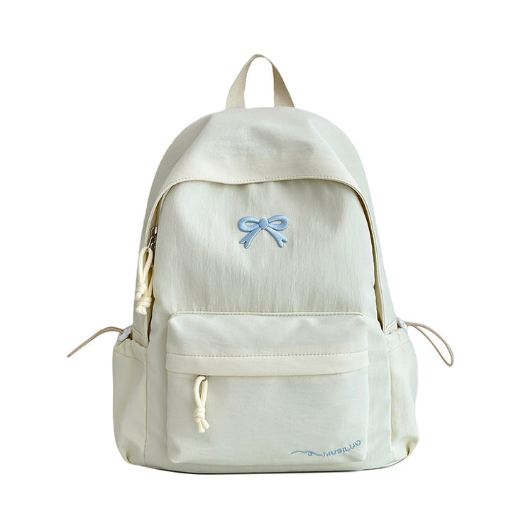 Bow-Embossed Casual School Backpack Kalsten