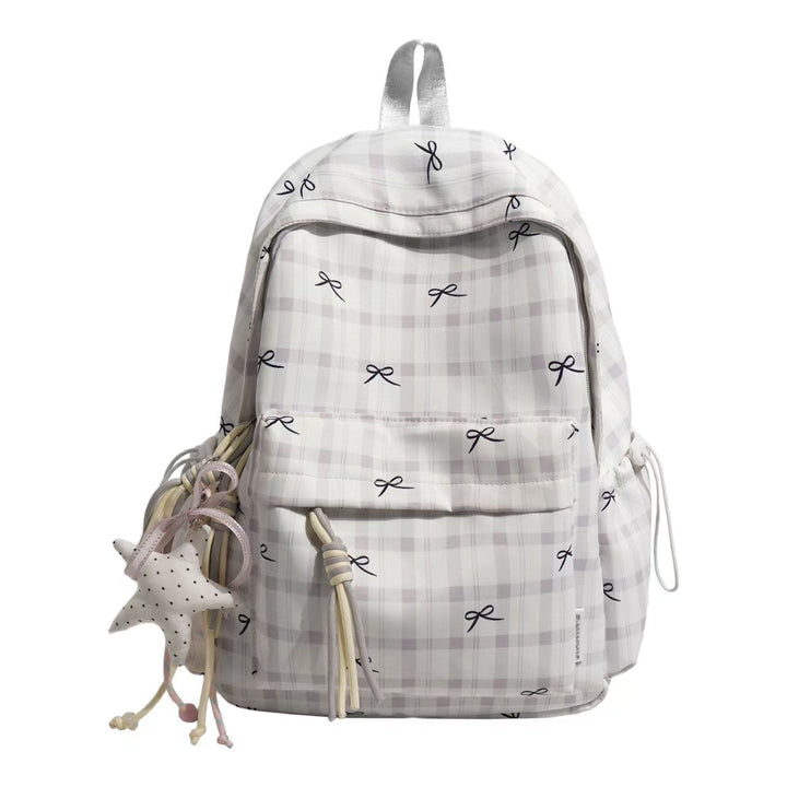 Stylish Plaid Pattern Backpack Kalsten