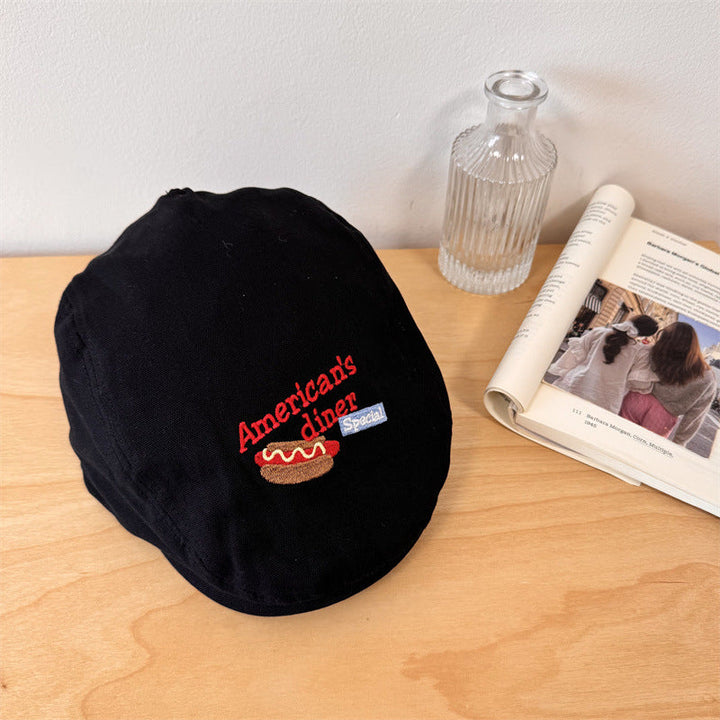 Men's Embroidered Casual Newsboy Cap Kalsten