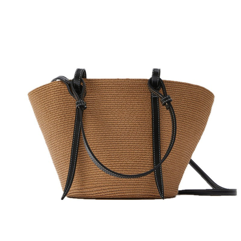 Generous basket bag with elegant leather accents Kalsten