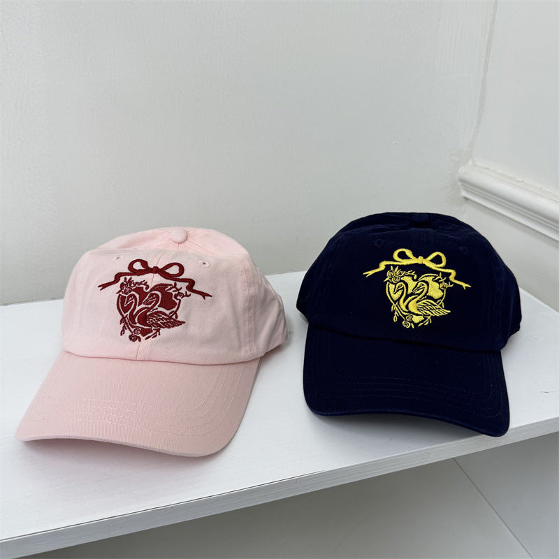 Women's Embroidered Swan-Themed Baseball Cap Kalsten