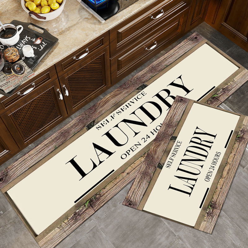 Vintage-Inspired Laundry Room Area Mat Acalora