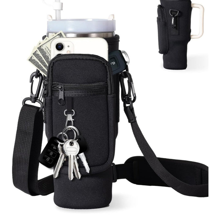 Ladies trendy and sparkling drinking bottle with shoulder bag Kalsten