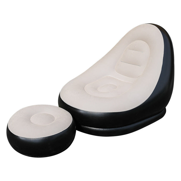 Women Inflatable Relax Lounger with Ergonomic Footrest Kalsten