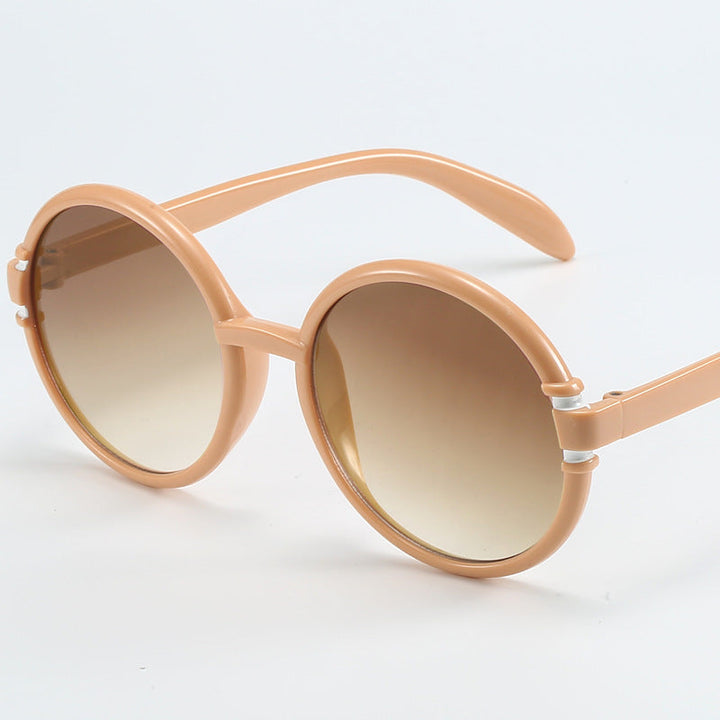 Women's round sunglasses in trendy leopard pattern with UV protection Kalsten