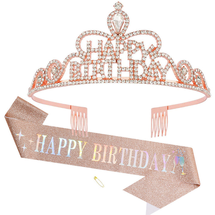 Women Funkenkrone with "Happy Birthday" lettering Kalsten