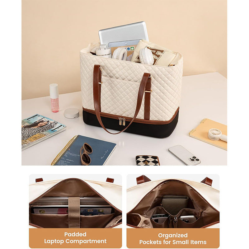 Insulated picnic tote bag with multi-layer inner compartment Kalsten