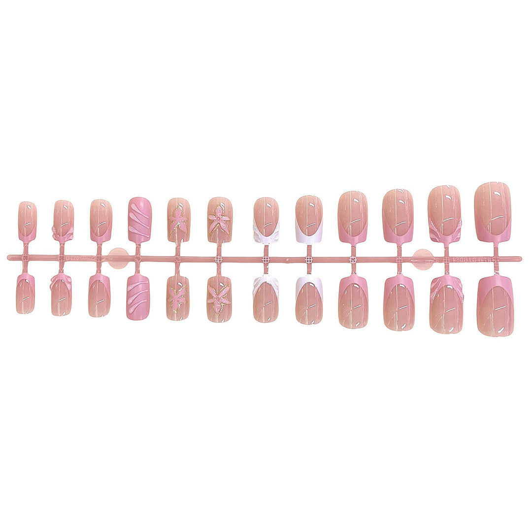 Elegant Floral Design Press-On Nail Set Kalsten