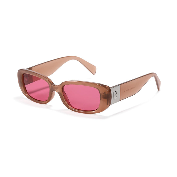 Women trendy sunglasses with fashionable clear frame and UV protection Kalsten
