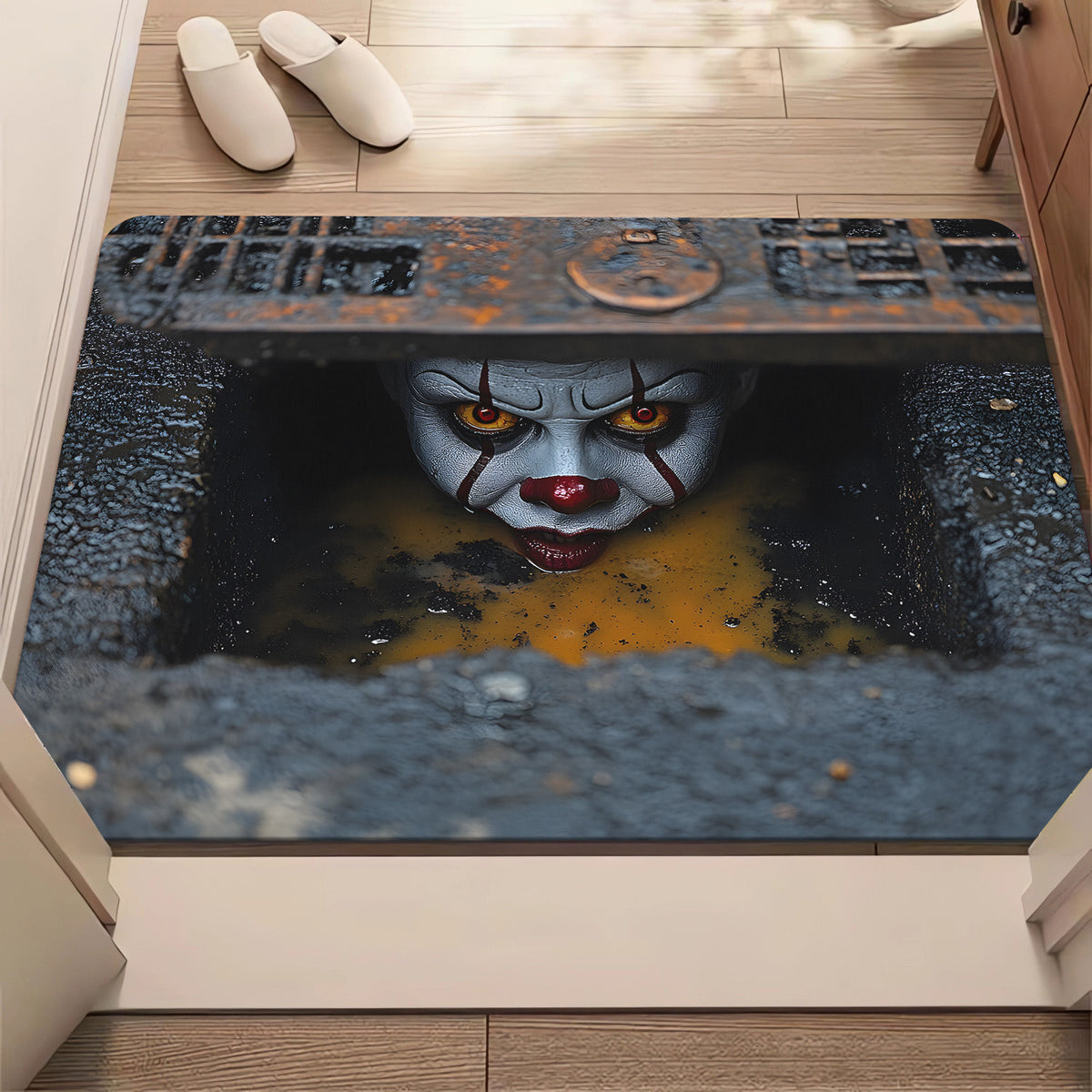 Scary Horror-Themed Floor Mat Acalora