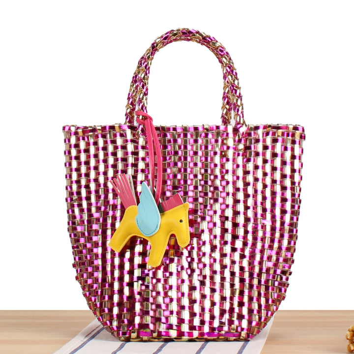 Playful basket bag with unique pendant Kalsten